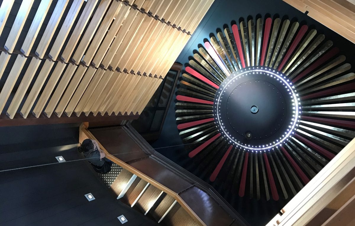 Pendule de Foucault, détail du bob